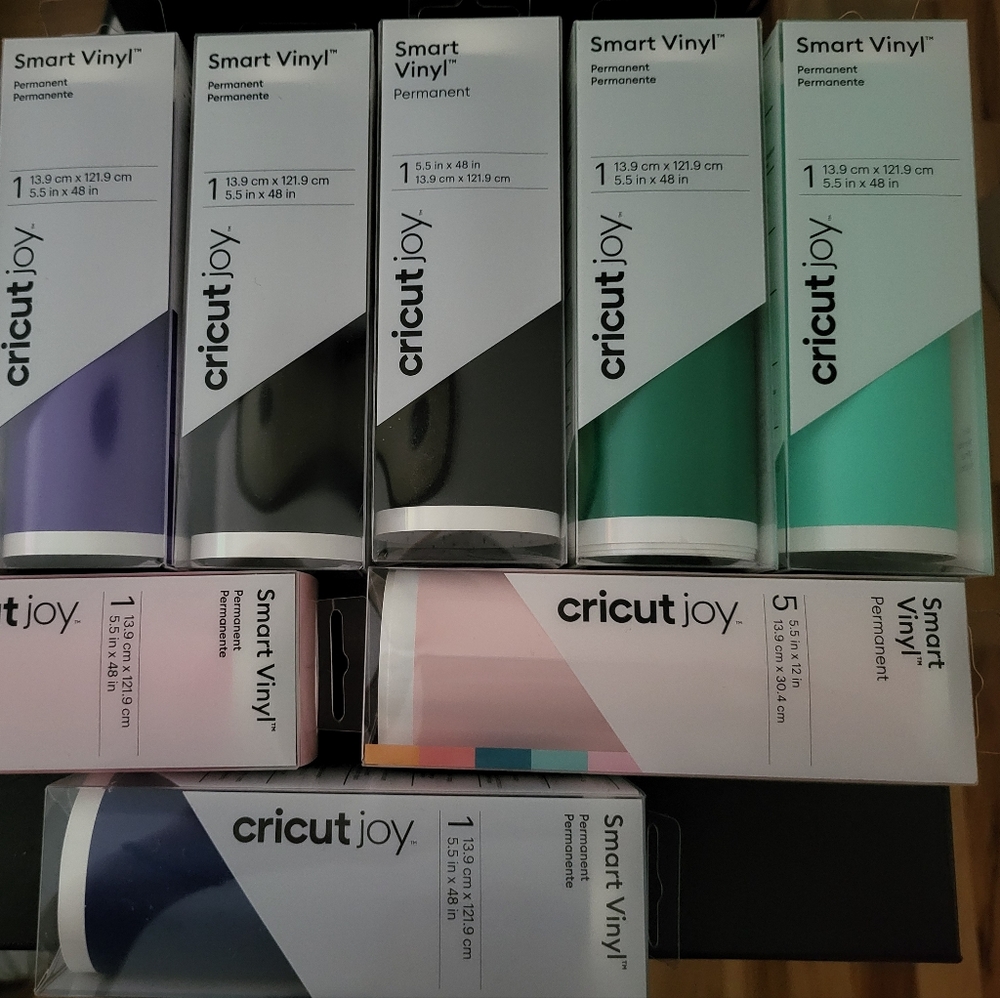 Cricut Smart Vinyl Permanent Set - Purple, Black, Green, Teal